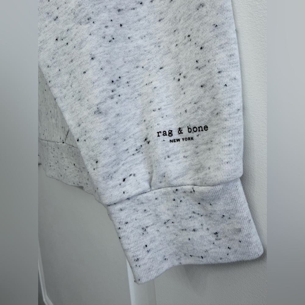 rag & bone City Sweatshirt in light gray speckled “nep” pattern - Picture 2 of 6